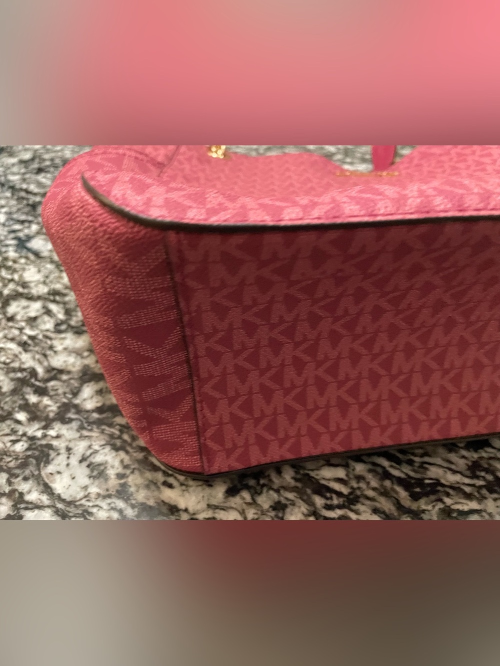 Michael Kors Red Signature Chain-Handle Tote - Picture 9 of 14
